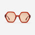 Arc Hexagon and Dimensional Acetate Unisex Sunglasses 22A8064